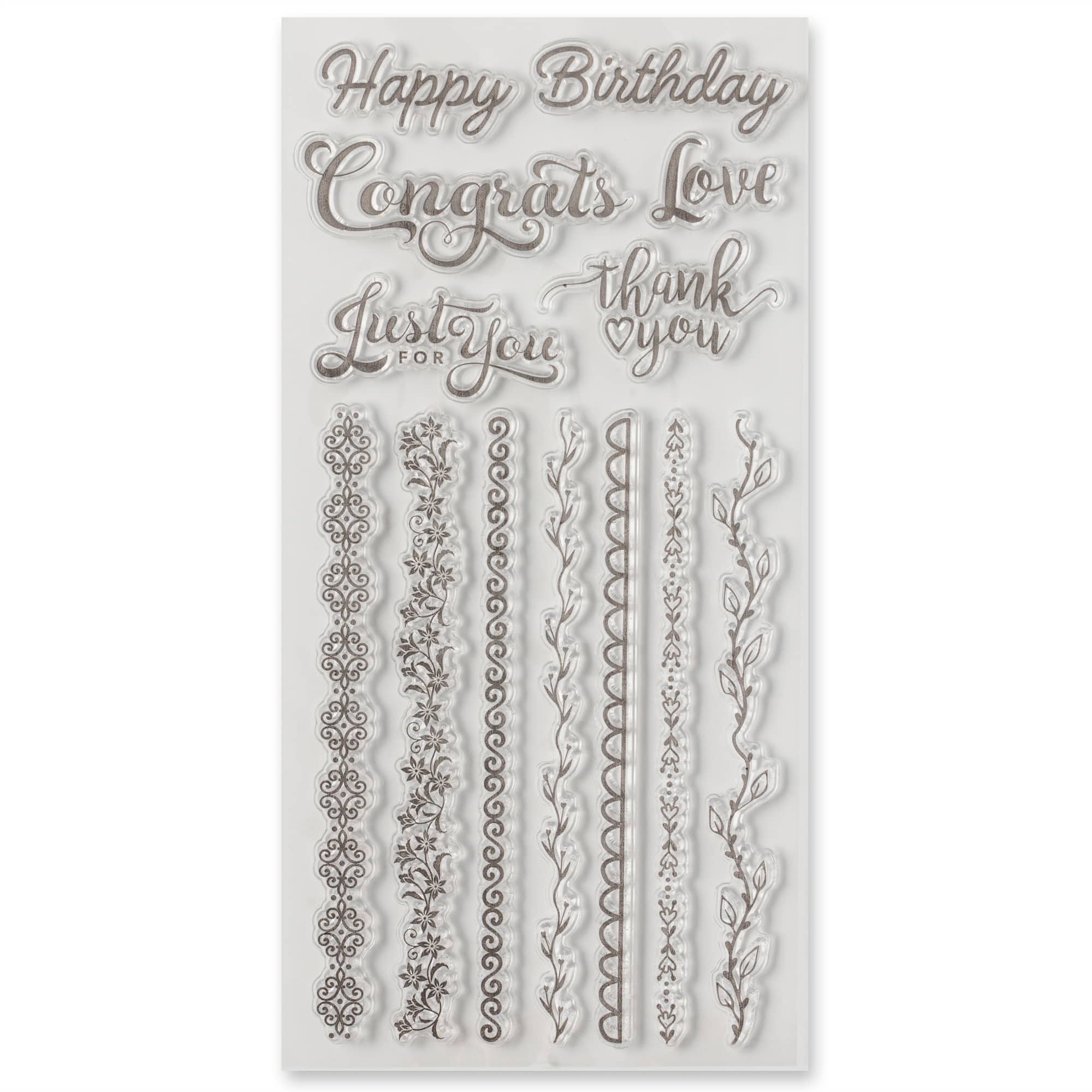 Sentiments & Borders Clear Stamps by Recollections™